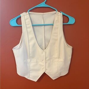 Stylish Cream Women's Vest Top